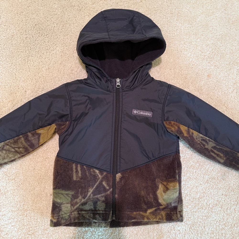 Columbia camo fleece toddler jacket